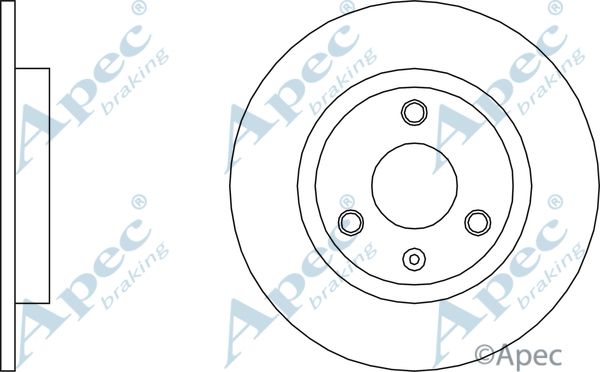 APEC BRAKING stabdžių diskas DSK101